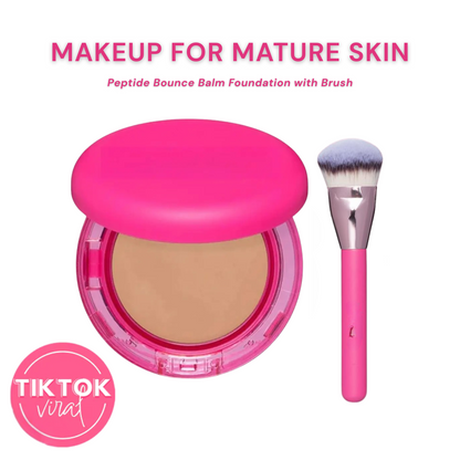 Peptide Bounce Balm Foundation with Brush