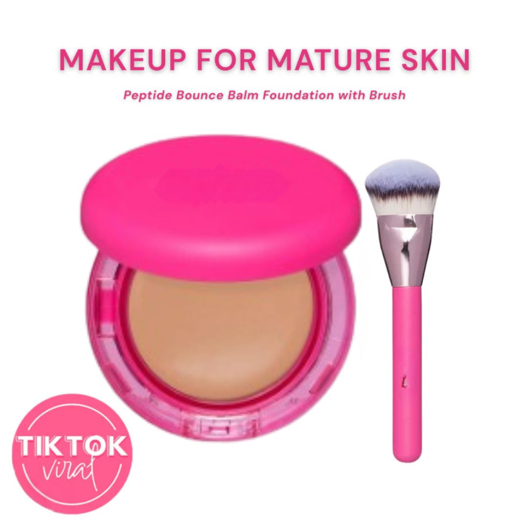 Peptide Bounce Balm Foundation with Brush