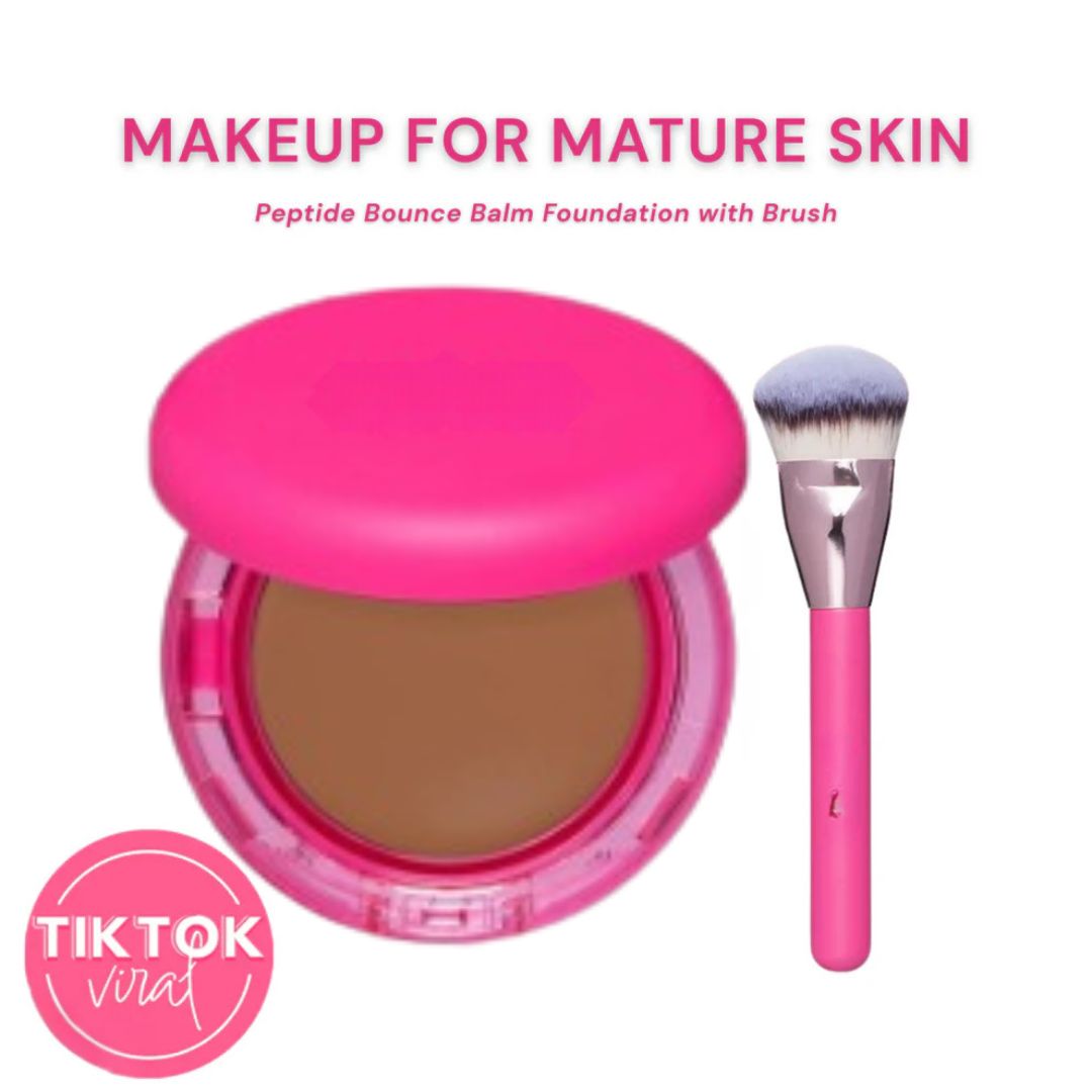 Peptide Bounce Balm Foundation with Brush