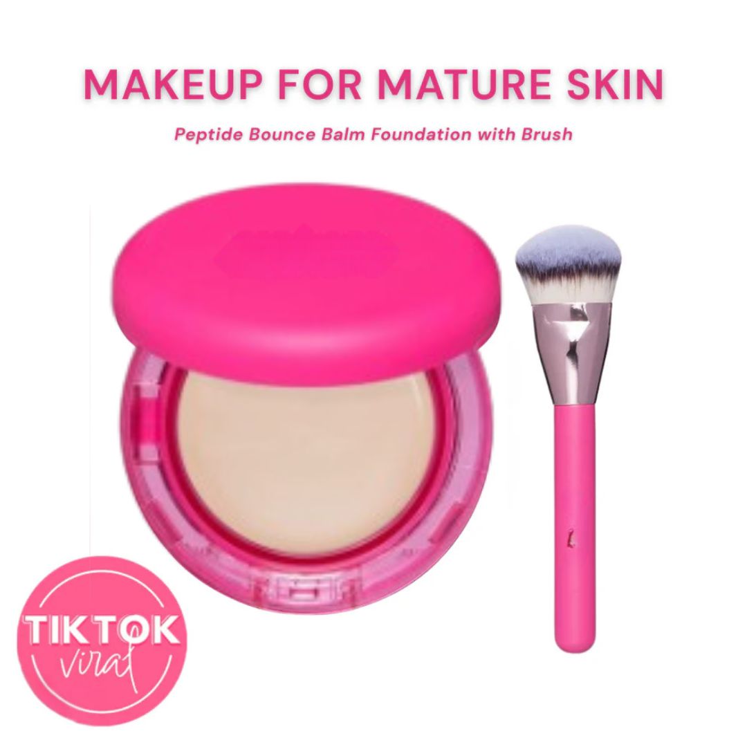 Peptide Bounce Balm Foundation with Brush