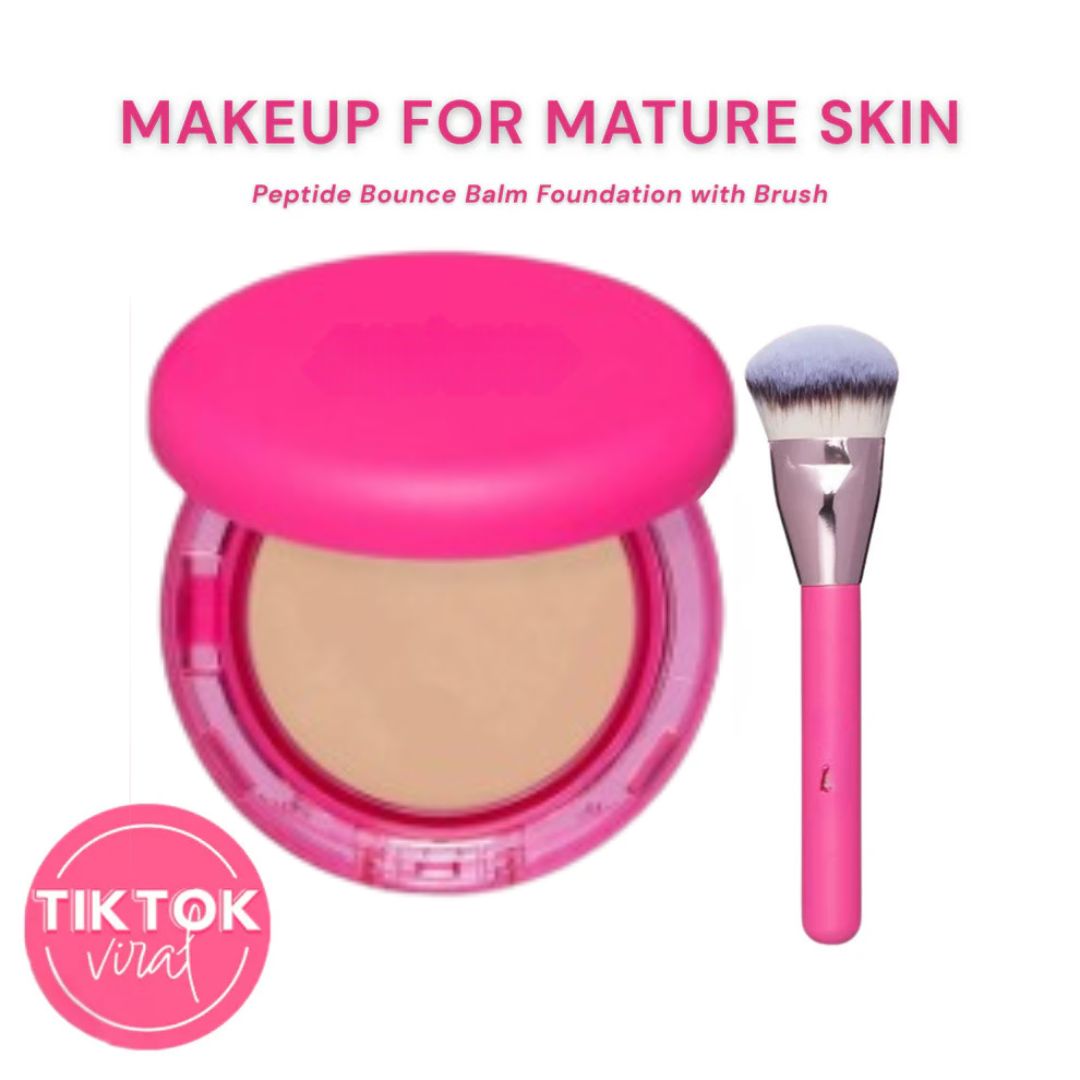 Peptide Bounce Balm Foundation with Brush